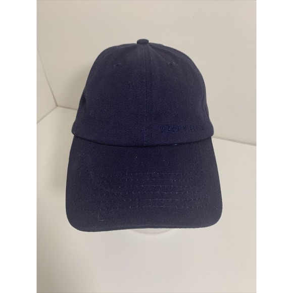 PERRY ELLIS Portfolio Navy 100% Cotton Logo 6-Panel Baseball Cap Dad Hat - Picture 1 of 9